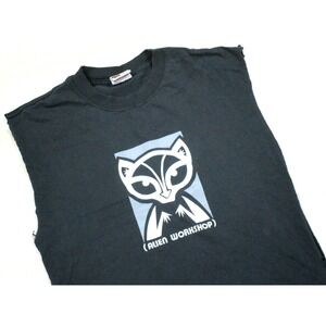 Vintage Alien Workshop AWS 90s t-shirt Cut Off Crop Sleeveless Surf Skate XGames